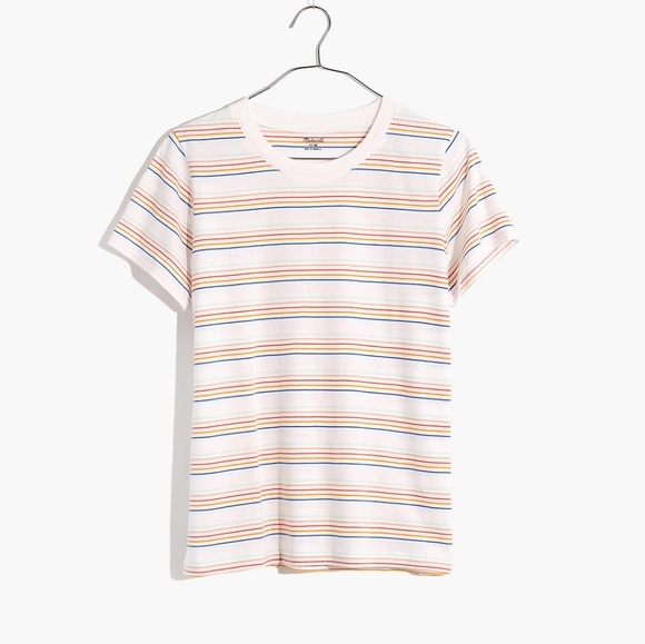 Madewell Northside Vintage Tee in Costillo Stripe xsmall - Picture 1 of 10